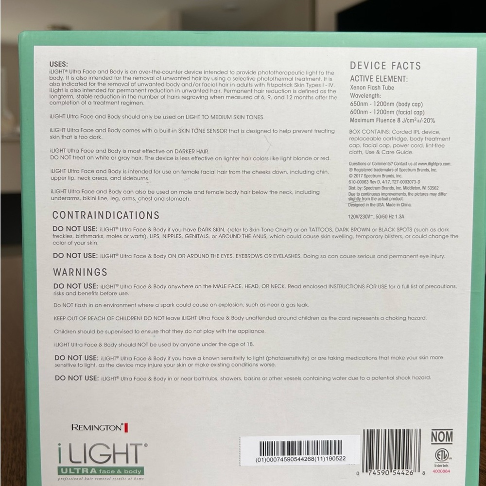 Remington iLight Ultra face & body quartz hair removal - Picture 6 of 12